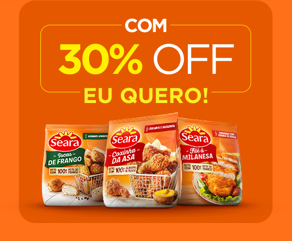com 30% OFF - EU QUERO!